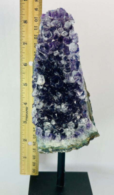 Photo 1 of 699370…9” amethyst crystal rock on stand- height includes stand 