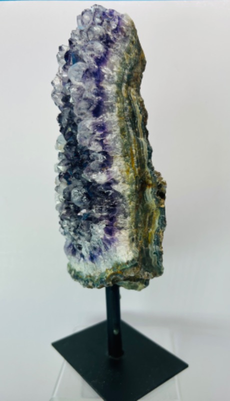 Photo 3 of 699370…9” amethyst crystal rock on stand- height includes stand 