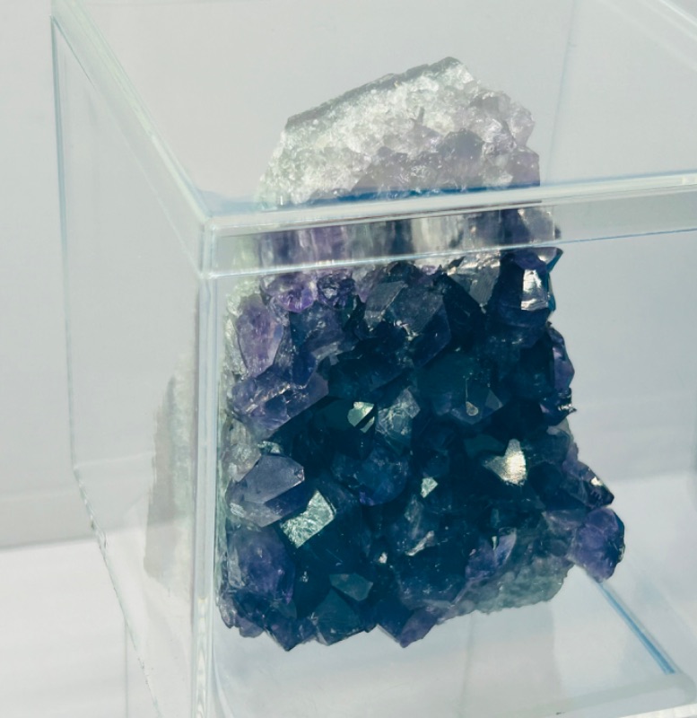 Photo 3 of 699380…amethyst crystal rock in 4 x 4” acrylic case 