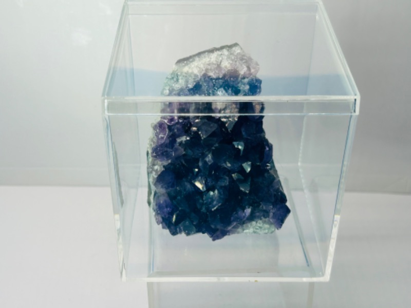 Photo 6 of 699380…amethyst crystal rock in 4 x 4” acrylic case 