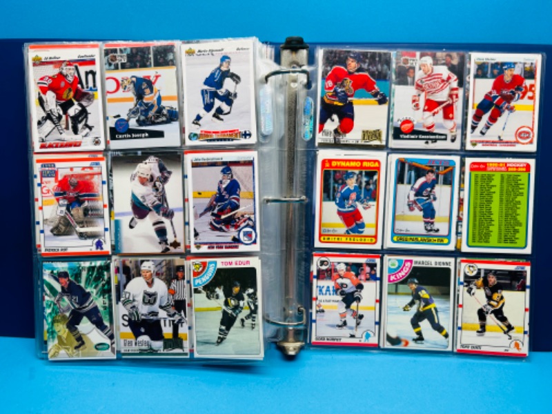 Photo 15 of 699400…final sale no returns/refunds 360 mixed hockey trading cards in binder 