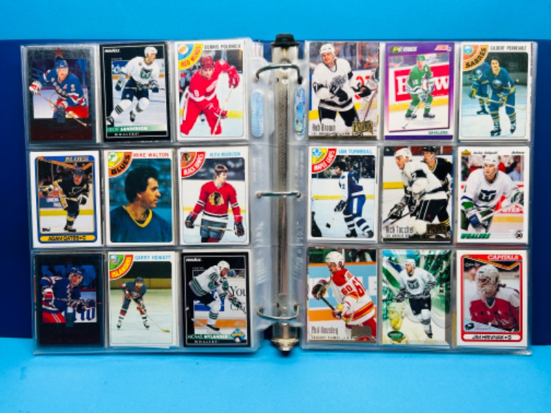 Photo 12 of 699400…final sale no returns/refunds 360 mixed hockey trading cards in binder 