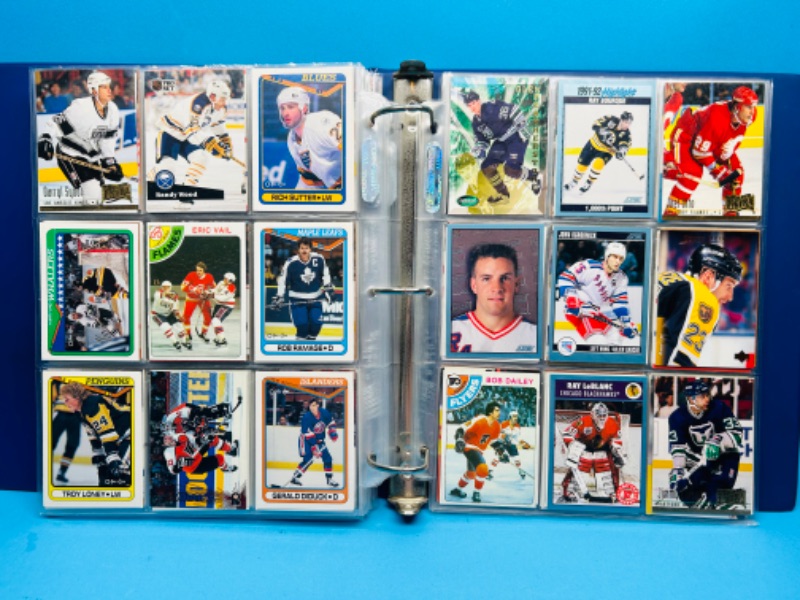 Photo 11 of 699400…final sale no returns/refunds 360 mixed hockey trading cards in binder 