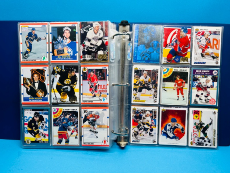 Photo 22 of 699400…final sale no returns/refunds 360 mixed hockey trading cards in binder 