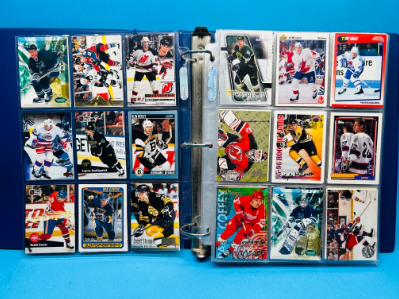 Photo 1 of 699400…final sale no returns/refunds 360 mixed hockey trading cards in binder 