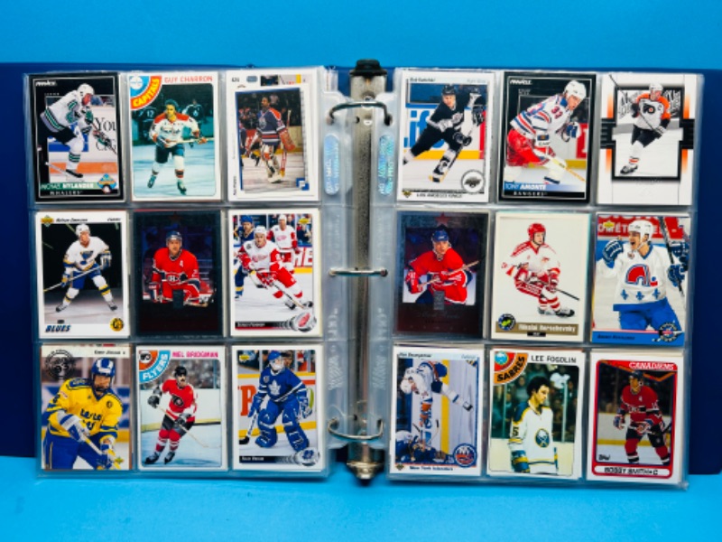 Photo 9 of 699400…final sale no returns/refunds 360 mixed hockey trading cards in binder 