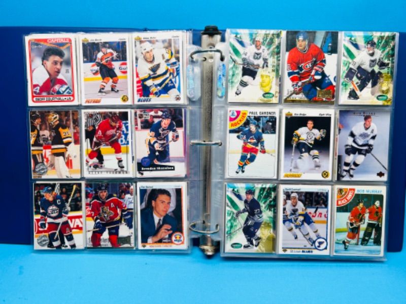 Photo 21 of 699400…final sale no returns/refunds 360 mixed hockey trading cards in binder 