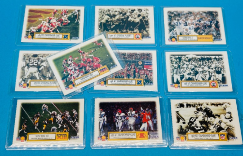 Photo 1 of 699411…10 vintage Super Bowl cards in hard plastic sleeves 