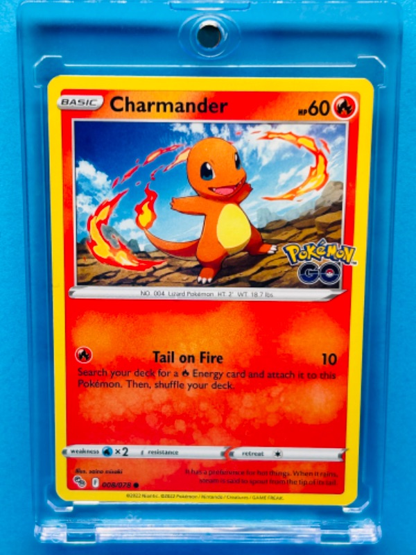 Photo 1 of 699413…Pokémon charmander card 008/078 in hard plastic case