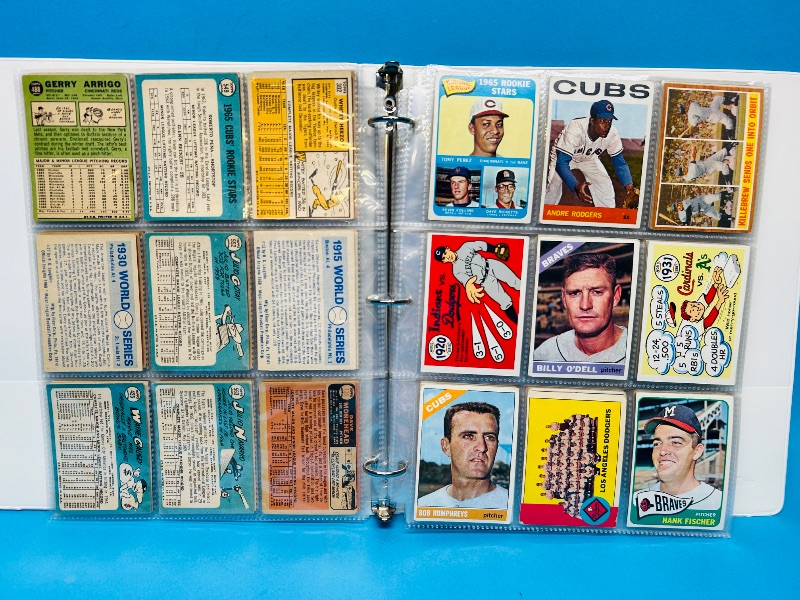 Photo 10 of 699435…final sale no returns/refunds-126 mixed baseball cards 1960’s in binder -cards show wear from age