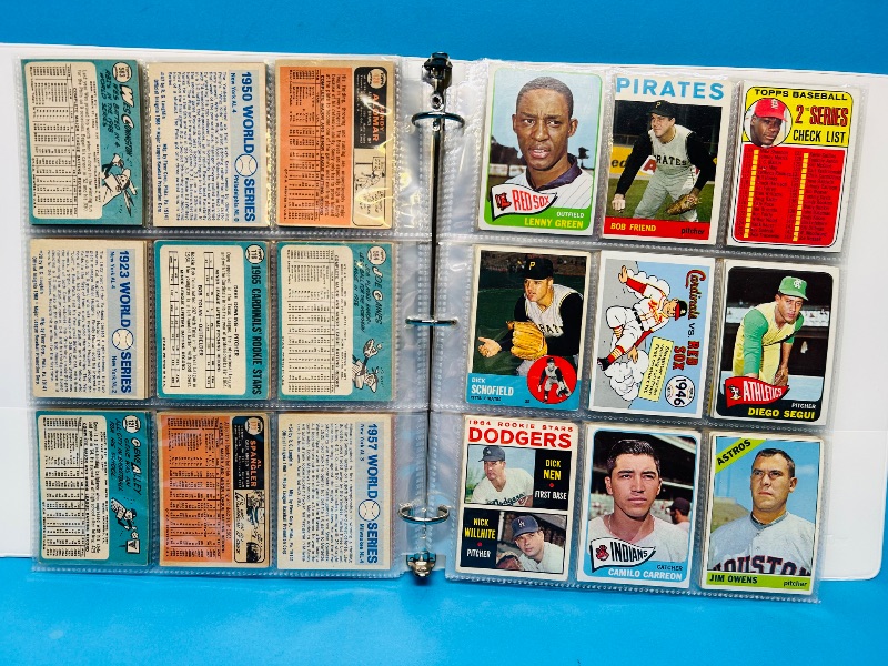 Photo 11 of 699435…final sale no returns/refunds-126 mixed baseball cards 1960’s in binder -cards show wear from age