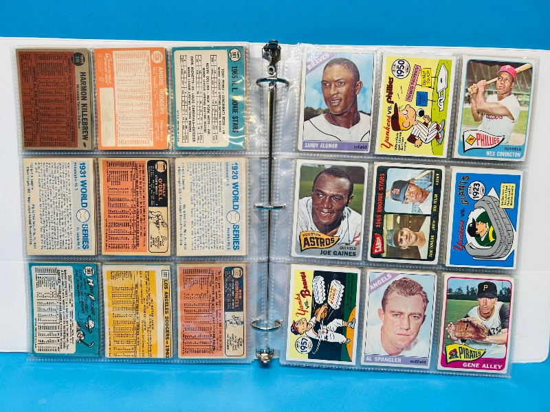 Photo 14 of 699435…final sale no returns/refunds-126 mixed baseball cards 1960’s in binder -cards show wear from age