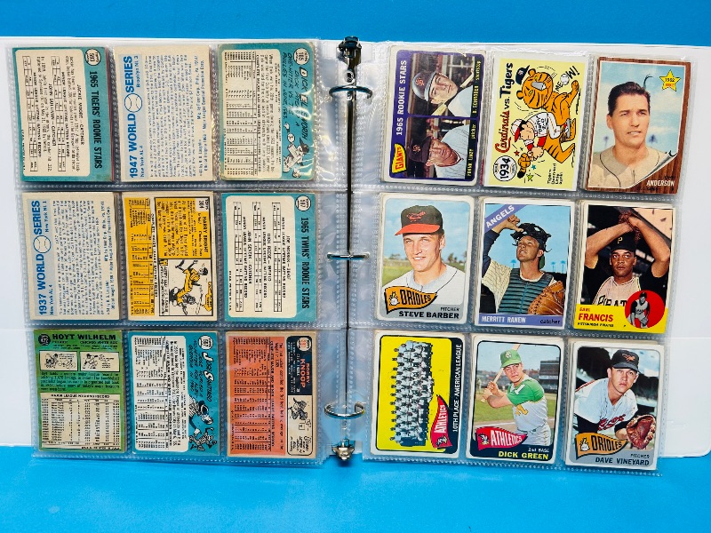 Photo 9 of 699435…final sale no returns/refunds-126 mixed baseball cards 1960’s in binder -cards show wear from age