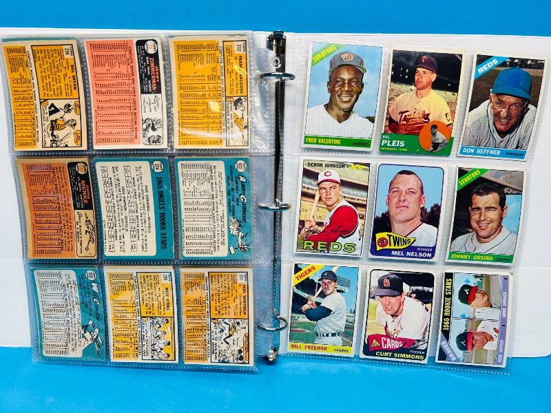 Photo 4 of 699435…final sale no returns/refunds-126 mixed baseball cards 1960’s in binder -cards show wear from age