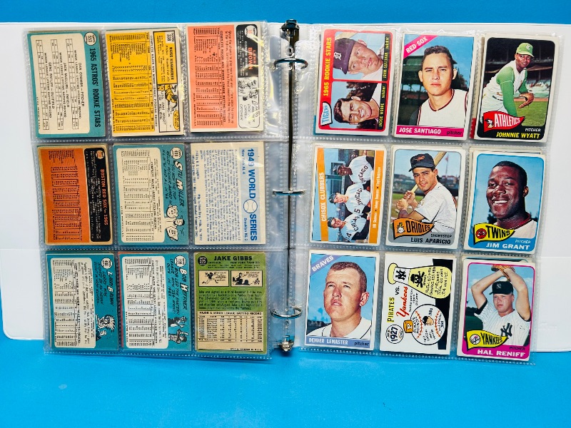 Photo 7 of 699435…final sale no returns/refunds-126 mixed baseball cards 1960’s in binder -cards show wear from age