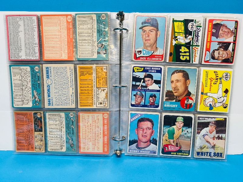 Photo 12 of 699435…final sale no returns/refunds-126 mixed baseball cards 1960��’s in binder -cards show wear from age