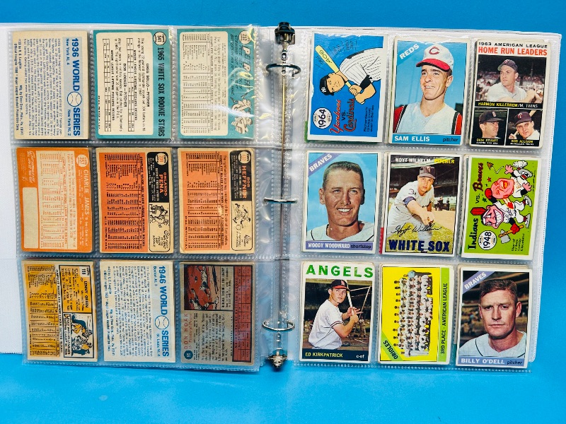 Photo 6 of 699436… final sale no returns/refunds-126 mixed baseball cards 1960’s in binder -cards show wear from age