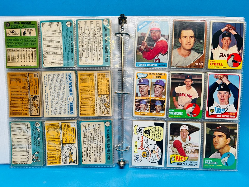 Photo 8 of 699436… final sale no returns/refunds-126 mixed baseball cards 1960’s in binder -cards show wear from age