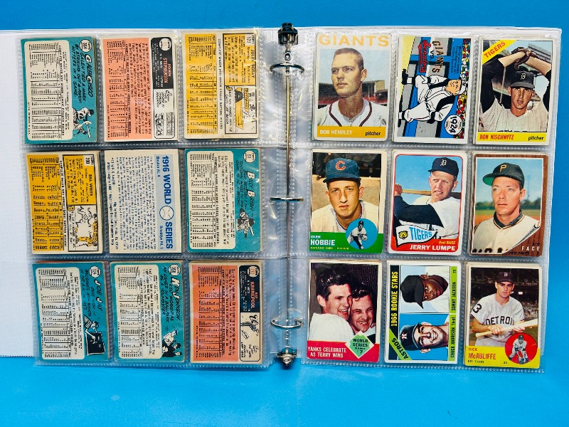 Photo 10 of 699436… final sale no returns/refunds-126 mixed baseball cards 1960’s in binder -cards show wear from age