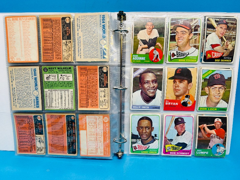 Photo 14 of 699436… final sale no returns/refunds-126 mixed baseball cards 1960’s in binder -cards show wear from age