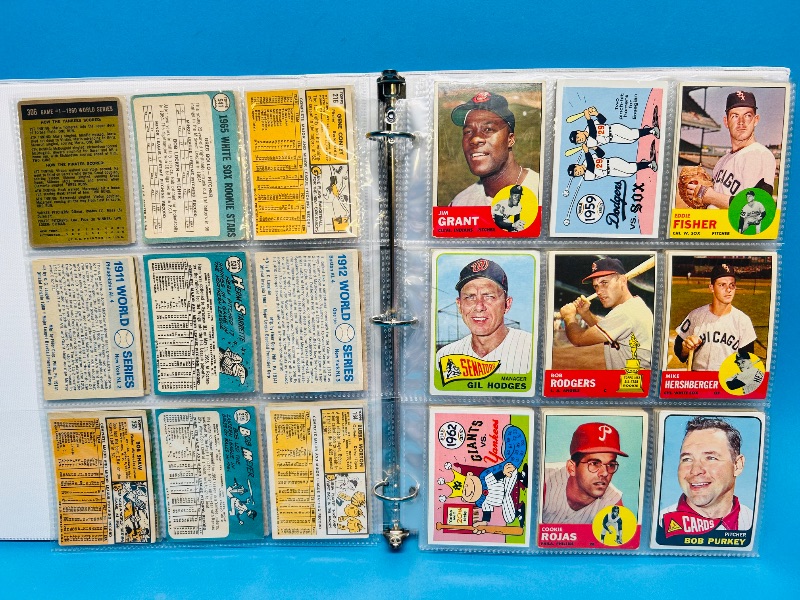 Photo 15 of 699436… final sale no returns/refunds-126 mixed baseball cards 1960’s in binder -cards show wear from age