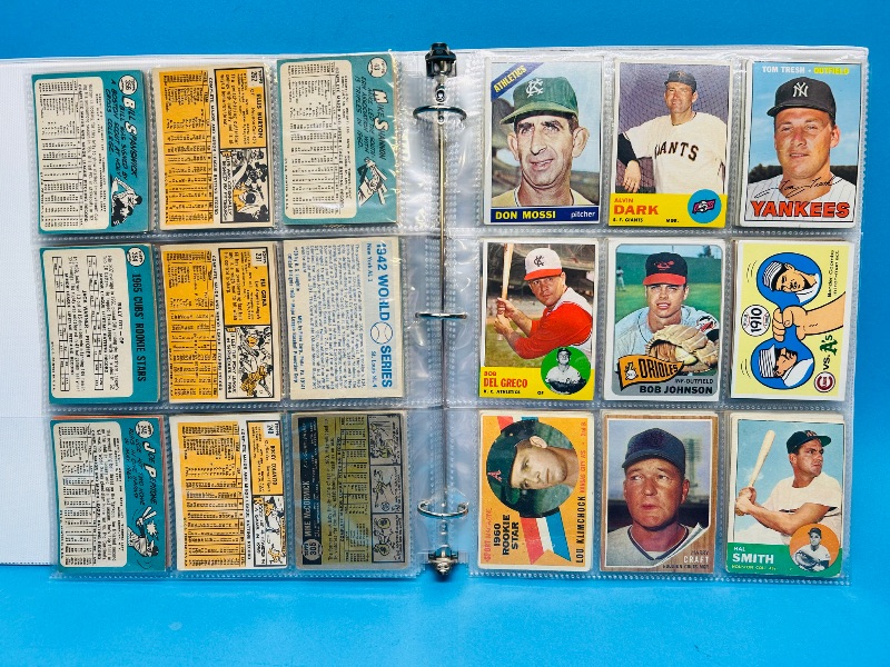 Photo 5 of 699436… final sale no returns/refunds-126 mixed baseball cards 1960’s in binder -cards show wear from age