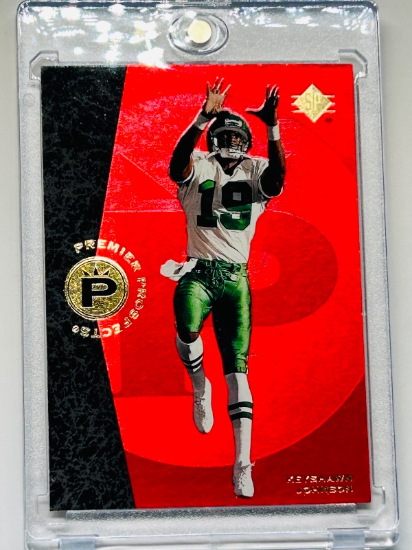 Photo 1 of 699477…Rookie Keyshawn Johnson foil card 1  in hard plastic case