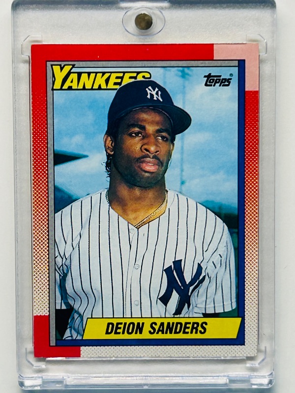 Photo 1 of 699479…Rookie Deion Sanders card 61  in hard plastic case