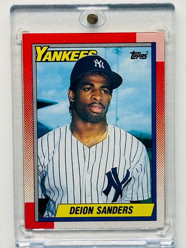 Photo 3 of 699479…Rookie Deion Sanders card 61  in hard plastic case