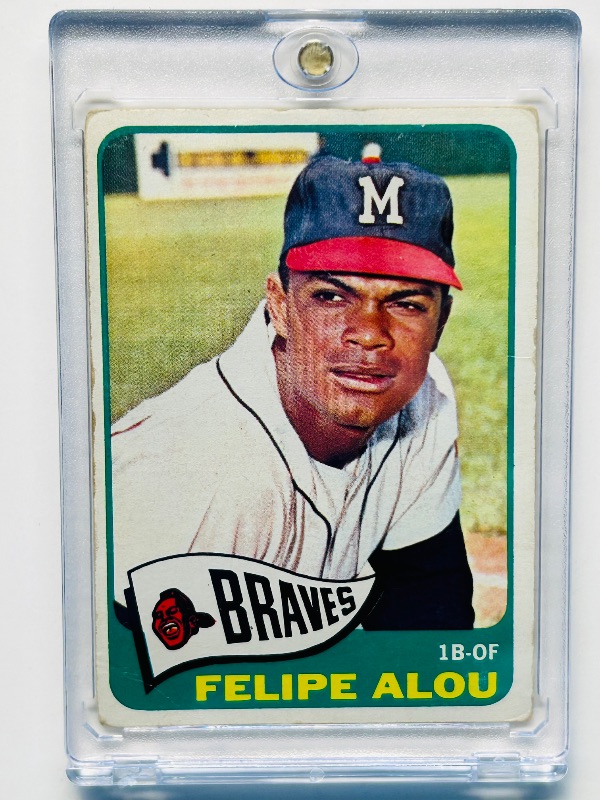 Photo 1 of 699497…vintage Felipe Alou card 383 in hard plastic case 