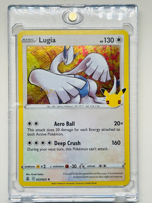 Photo 1 of 699499…Pokémon holo card 022/025 in hard plastic case 