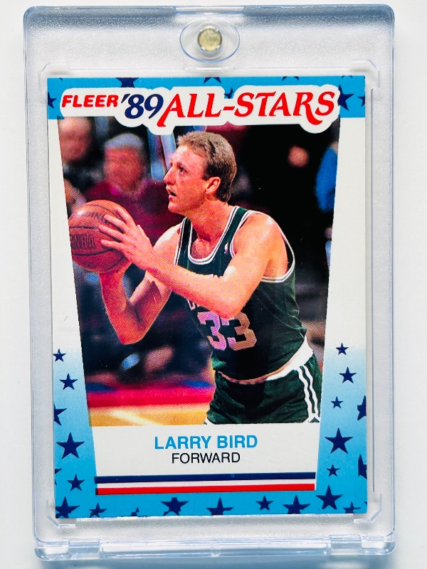 Photo 1 of 699500…Larry Bird sticker card 10 in hard plastic case 