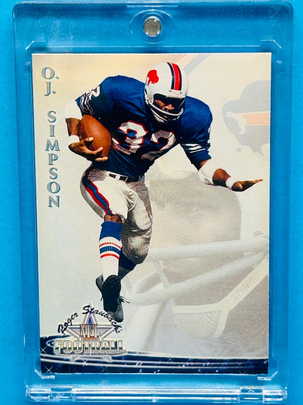 Photo 1 of 699509…O.J. Simpson card 8 in hard plastic case 