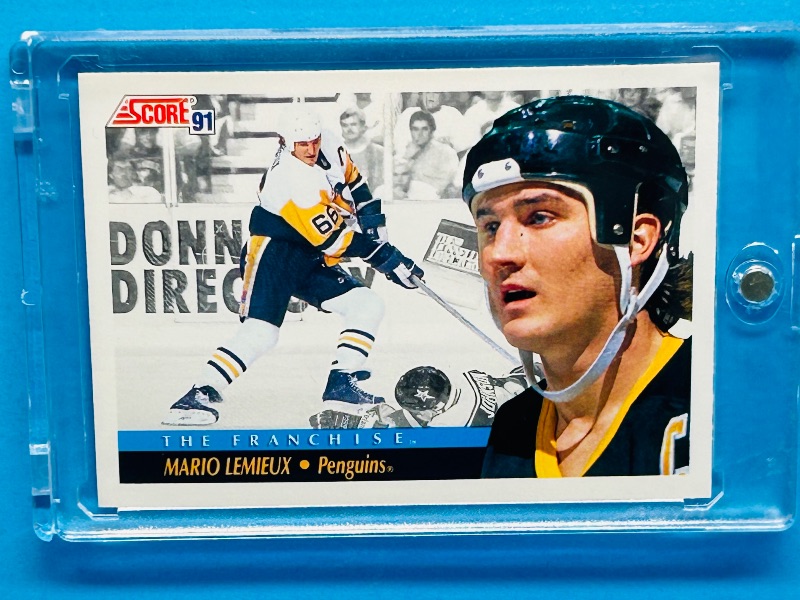 Photo 1 of 699510…Mario Lemieux card 365  in hard plastic case 