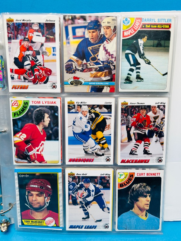 Photo 9 of 699523…final sale no returns/refunds-198 mixed hockey cards in binder