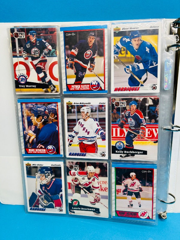 Photo 2 of 699523…final sale no returns/refunds-198 mixed hockey cards in binder