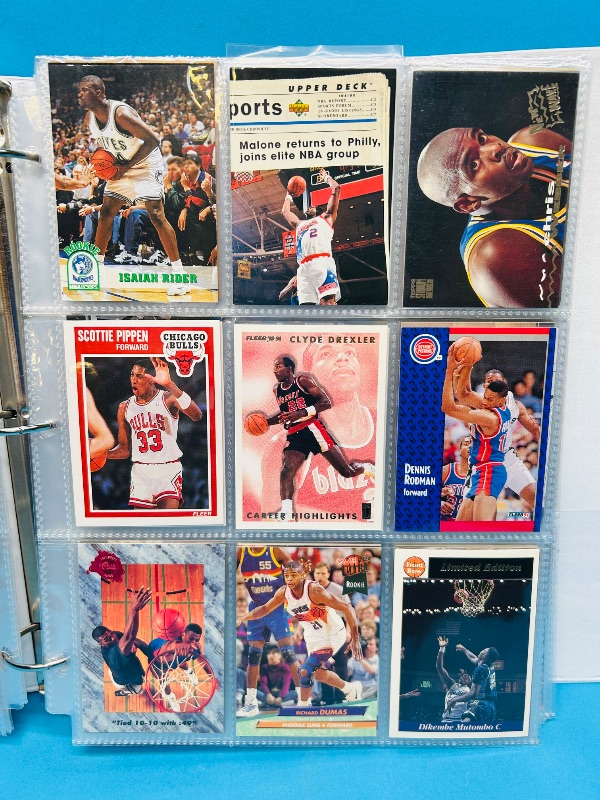 Photo 20 of 699524… final sale no returns/refunds- 351 mixed basketball cards in binder