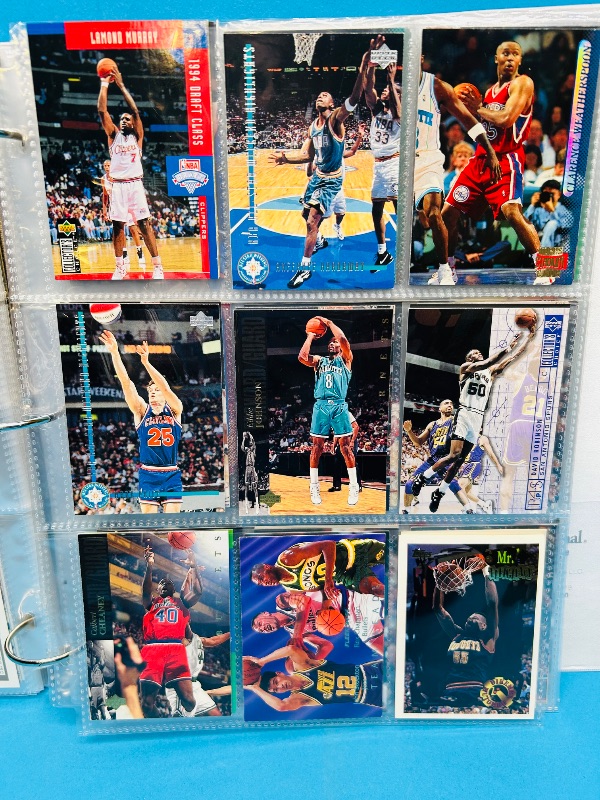 Photo 15 of 699524… final sale no returns/refunds- 351 mixed basketball cards in binder