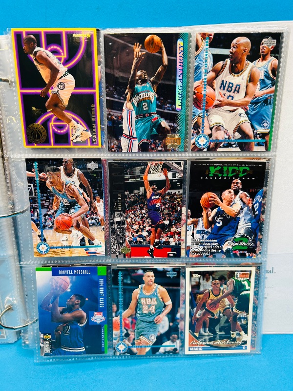 Photo 17 of 699524… final sale no returns/refunds- 351 mixed basketball cards in binder