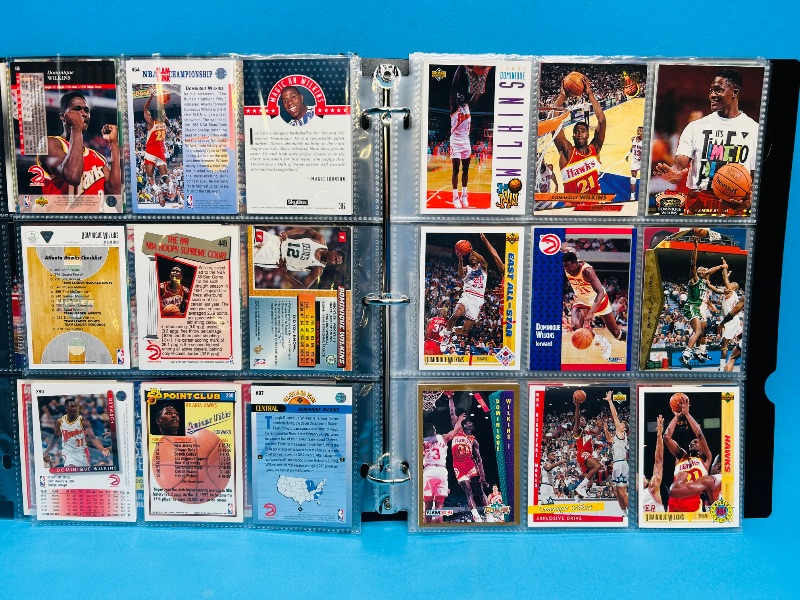 Photo 7 of 699525… final sale no returns/refunds -90 Dominique Wilkins cards in binder 