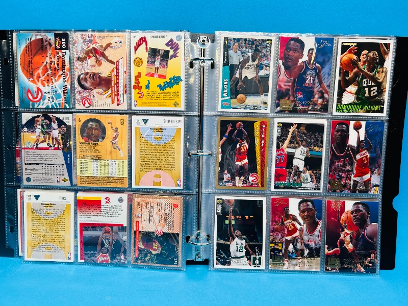 Photo 5 of 699525… final sale no returns/refunds -90 Dominique Wilkins cards in binder 