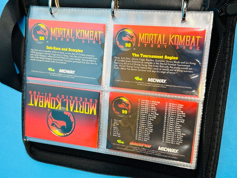 Photo 1 of 699526… final sale no returns/refunds-93 Mortal Kombat  midway cards in binder