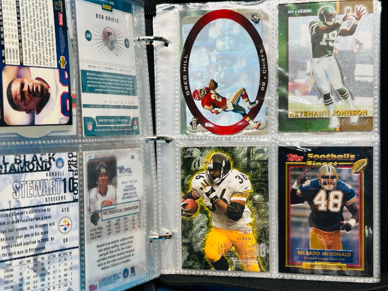 Photo 5 of 699530…final sale no returns/refunds-72 mixed football holo, foil, refractor cards in binder 