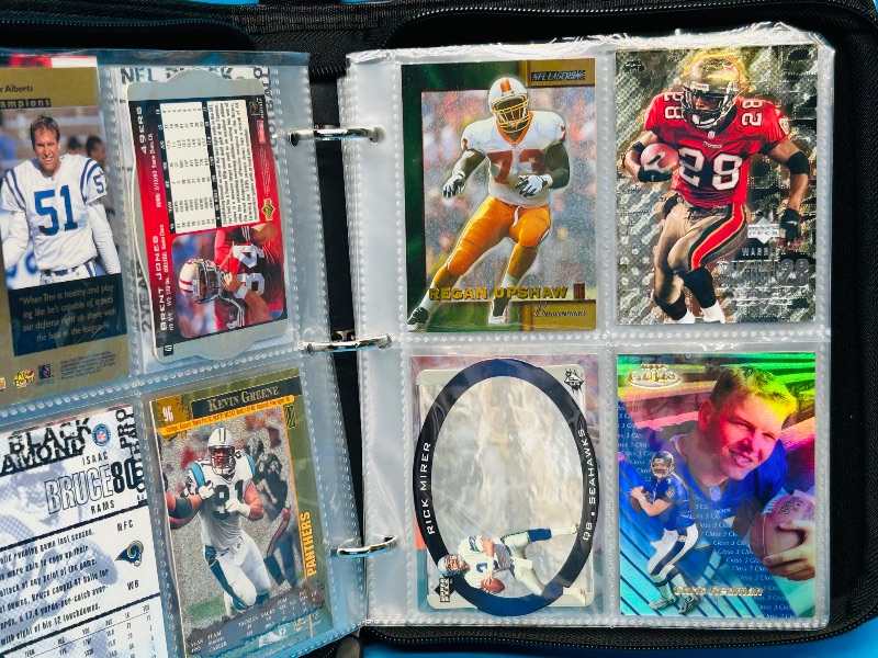 Photo 17 of 699530…final sale no returns/refunds-72 mixed football holo, foil, refractor cards in binder 