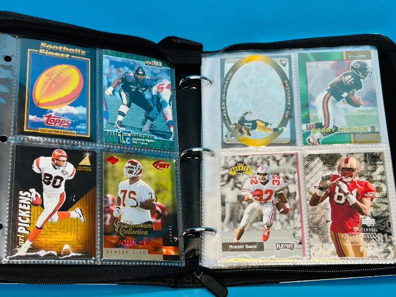 Photo 1 of 699530…final sale no returns/refunds-72 mixed football holo, foil, refractor cards in binder 