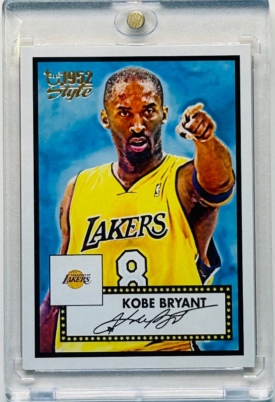 Photo 1 of 699531…Topps 1957 Style Kobe Bryant card 50 in hard plastic case 