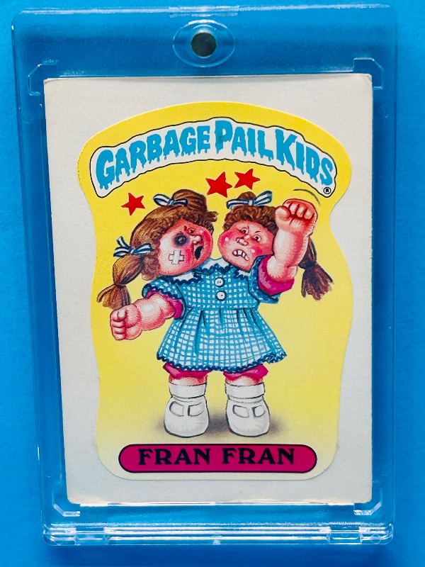 Photo 1 of 699535…vintage 1985 Garbage Pail Kids Fran Fran sticker card in hard plastic case 