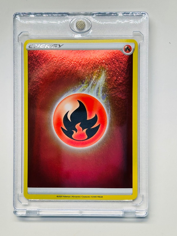 Photo 1 of 699541…Pokémon holo foil energy card in hard plastic case