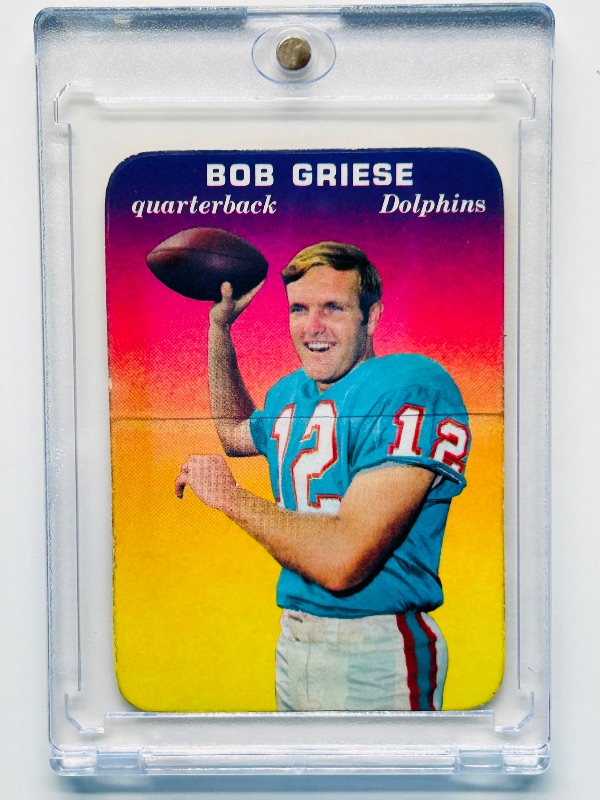 Photo 1 of 699543…vintage Bob Griese card 28 in hard plastic case 