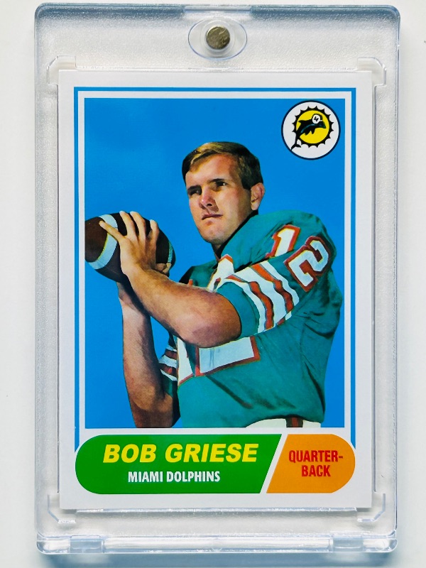 Photo 1 of 699546…Reprint of Bob Griese Rookie card  in hard plastic case